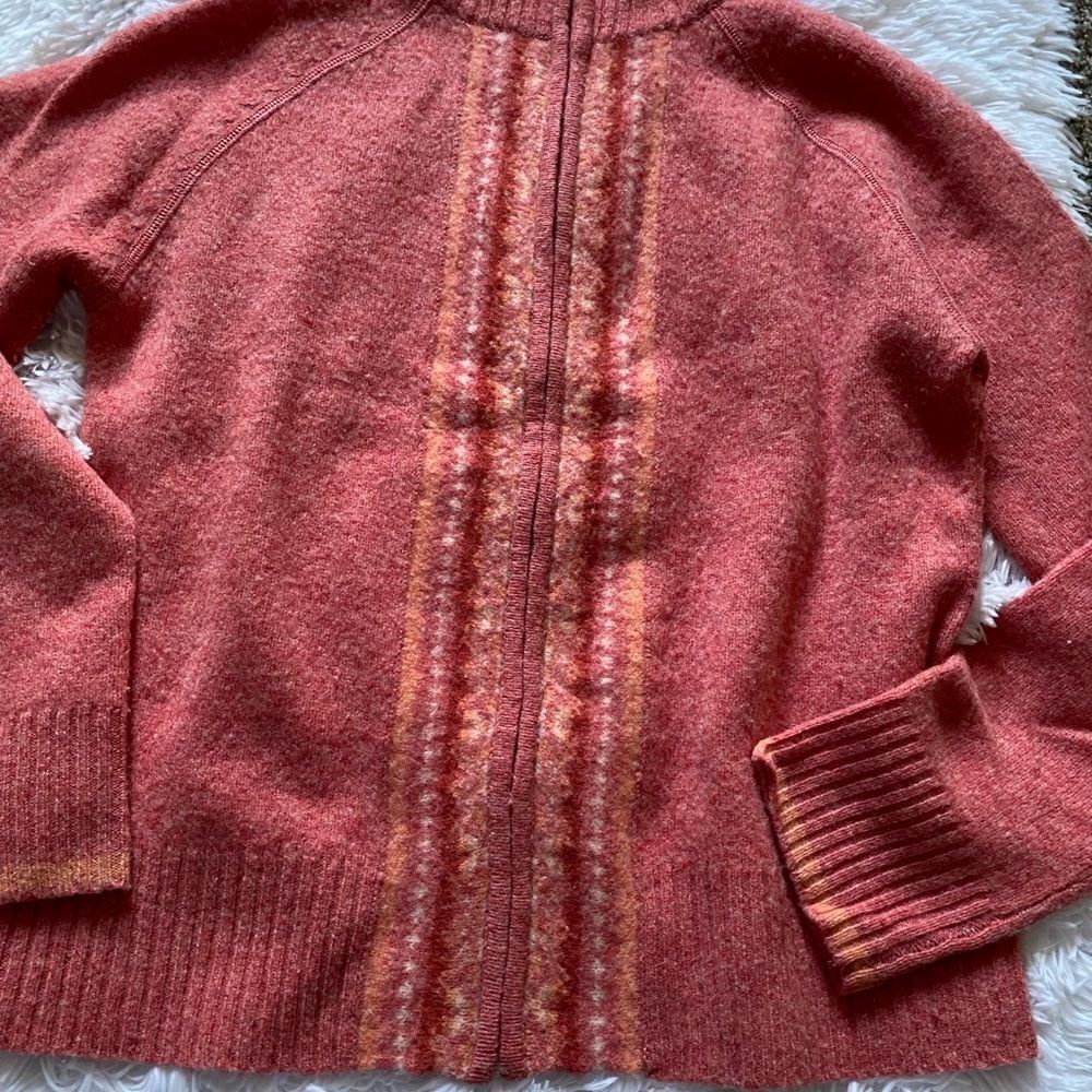 Bass Lambs Wool Zip Front Jacket Size Small - Picture 3 of 6